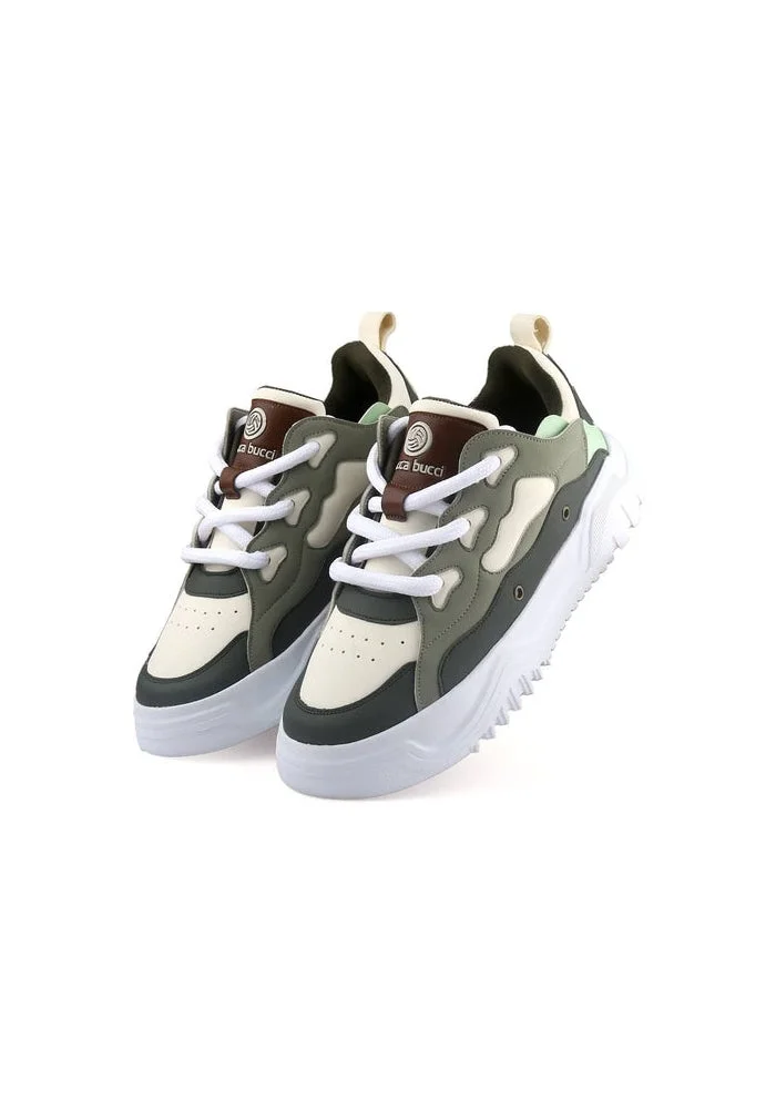 Bacca Bucci Olive White OG TerraForge Low-Top Series bold Street-Ready Sneakers for Men | Best Price UAE